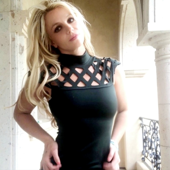 Black, high neck, choker neck + cut out short/mini dress fits AU 6 8 10 12 - Picture 2 of 7